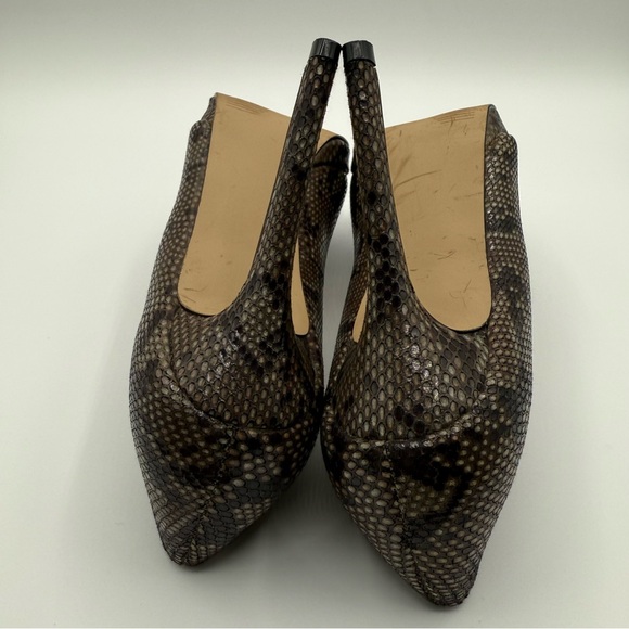 Steve Madden Snakeskin Pumps Cap Toe Pointy Stiletto Heels 6.5 - Picture 13 of 16